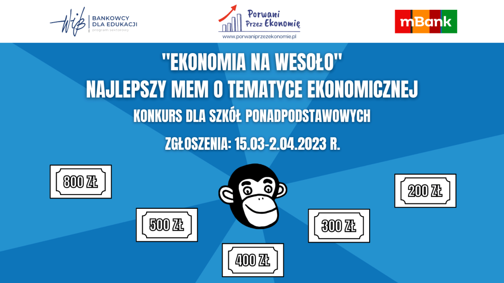 Konkurs edukacyjny „Ekonomia na wesoło” - marzec-kwiecień 2023 r.